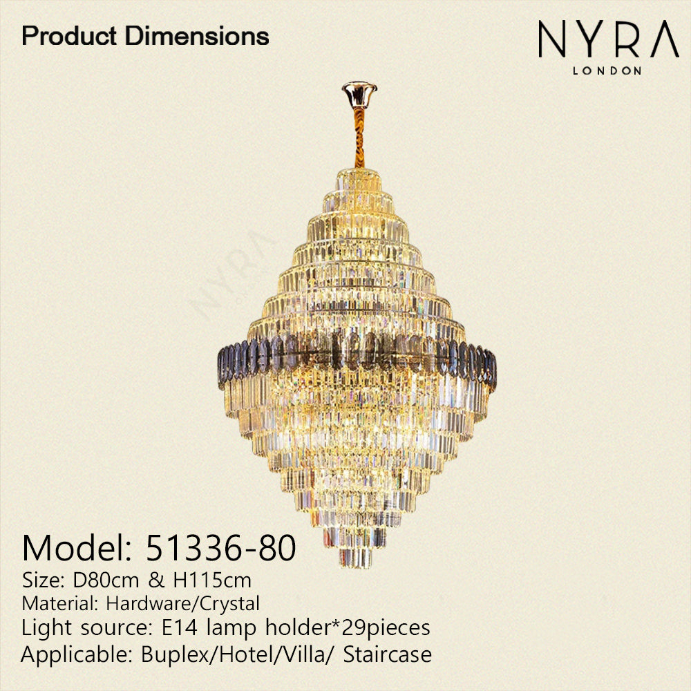 Picture of Penthouse Crystal Chandelier | Nyralondon - NYRALONDON