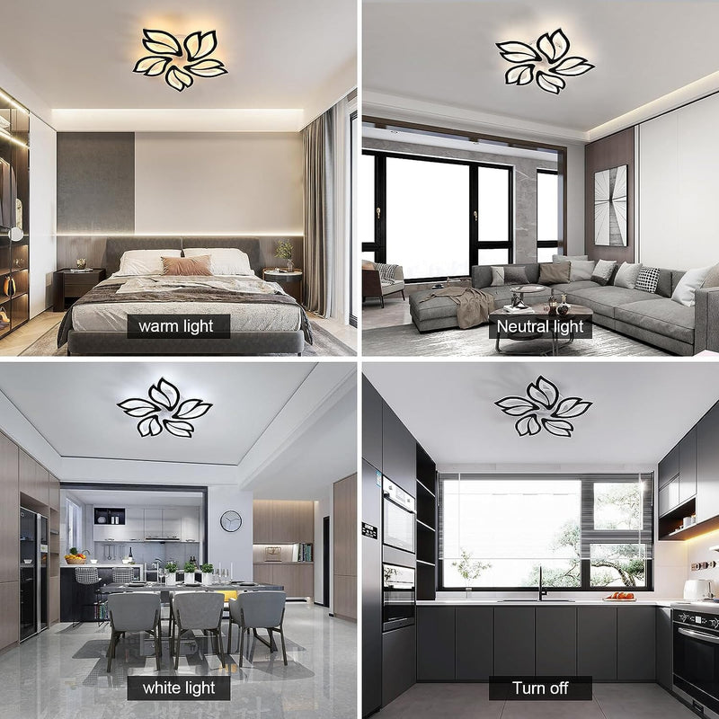 Remote Control 5-Head Petals LED Chandelier