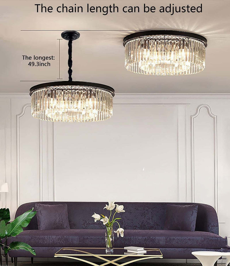 American K9 Crystal  Black Pendant Light