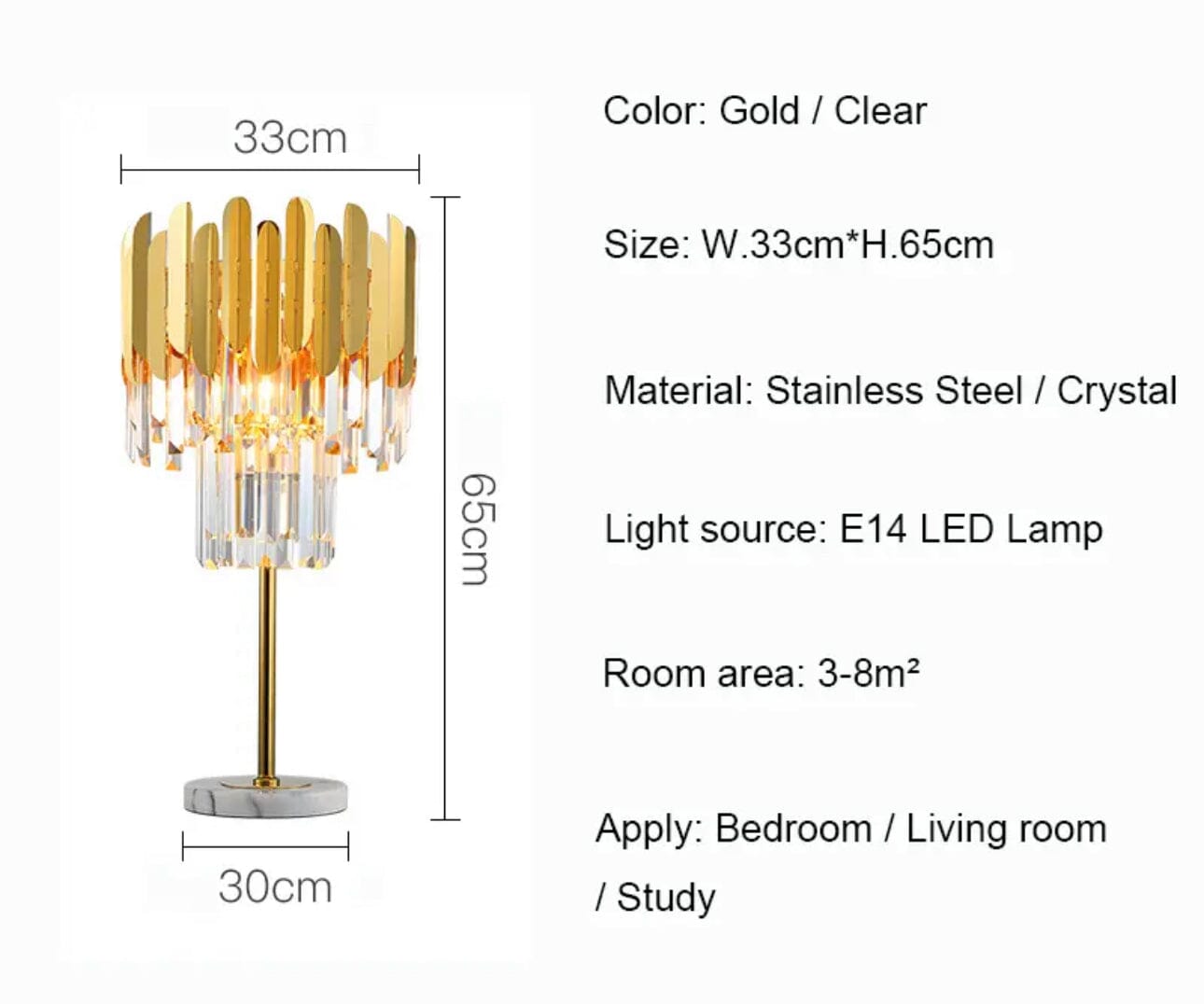Ivy Crystal Floor & Table Lamp