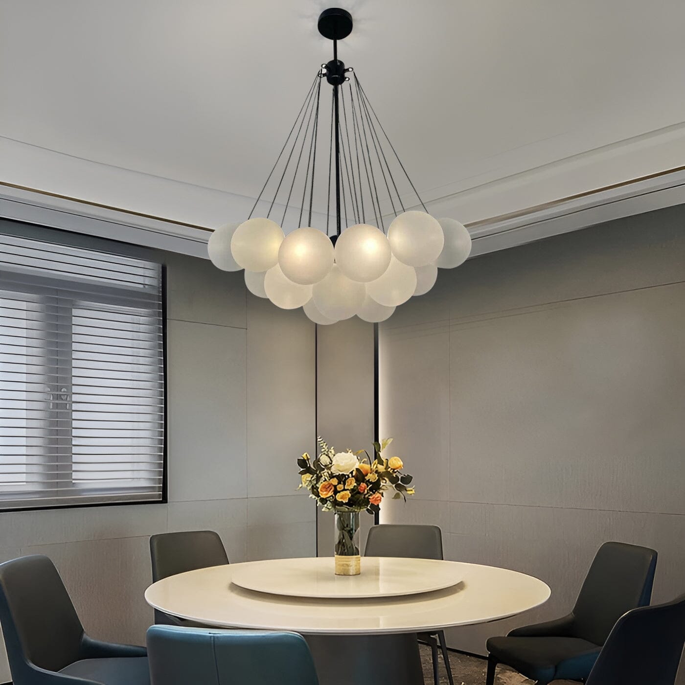 NYRA Frosted Ball Chandelier