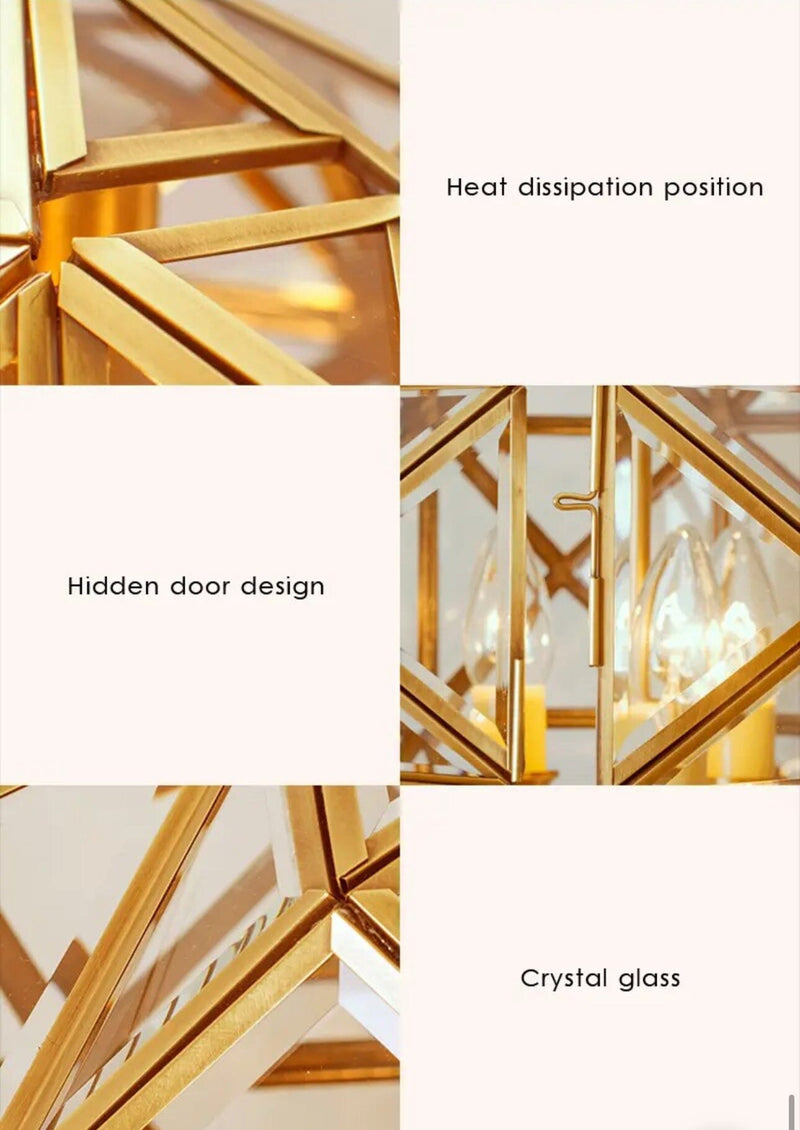 NYRA Geometric Polygon Glass Pendant