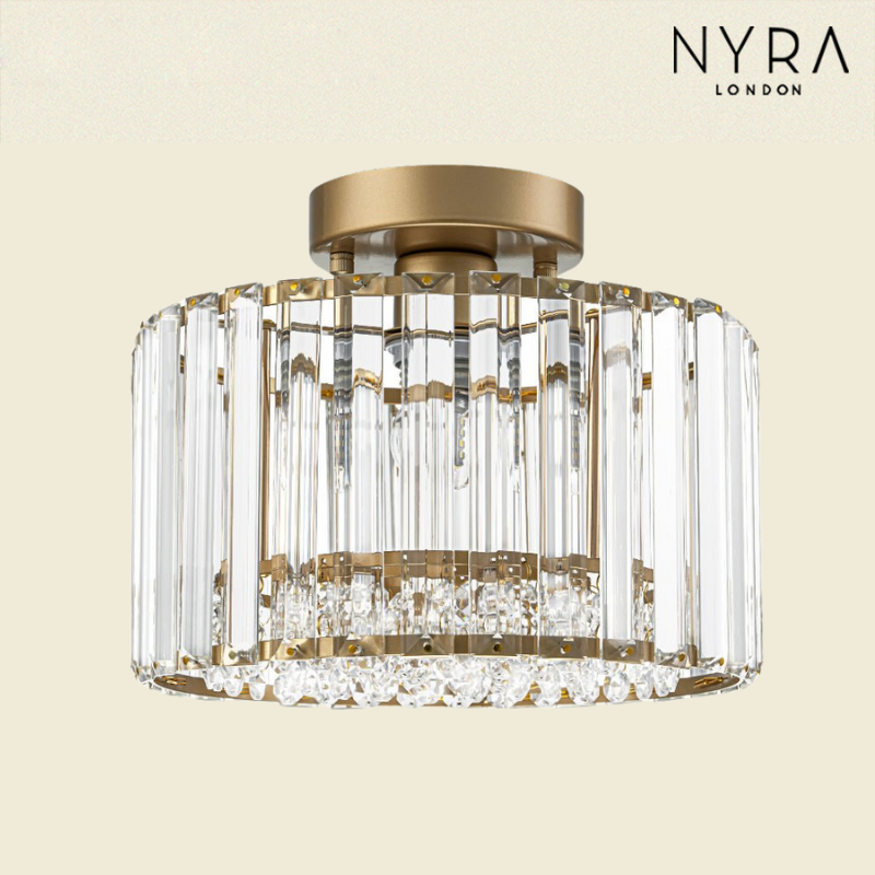 Novara Crystal  Brass Chandelier