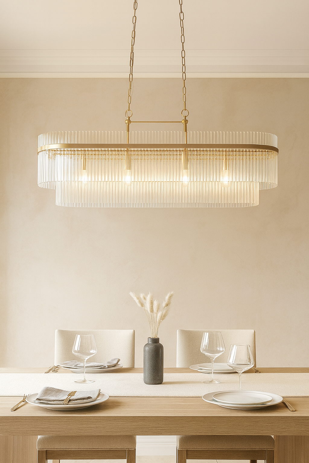 Astralis Rectangular Tube Chandelier