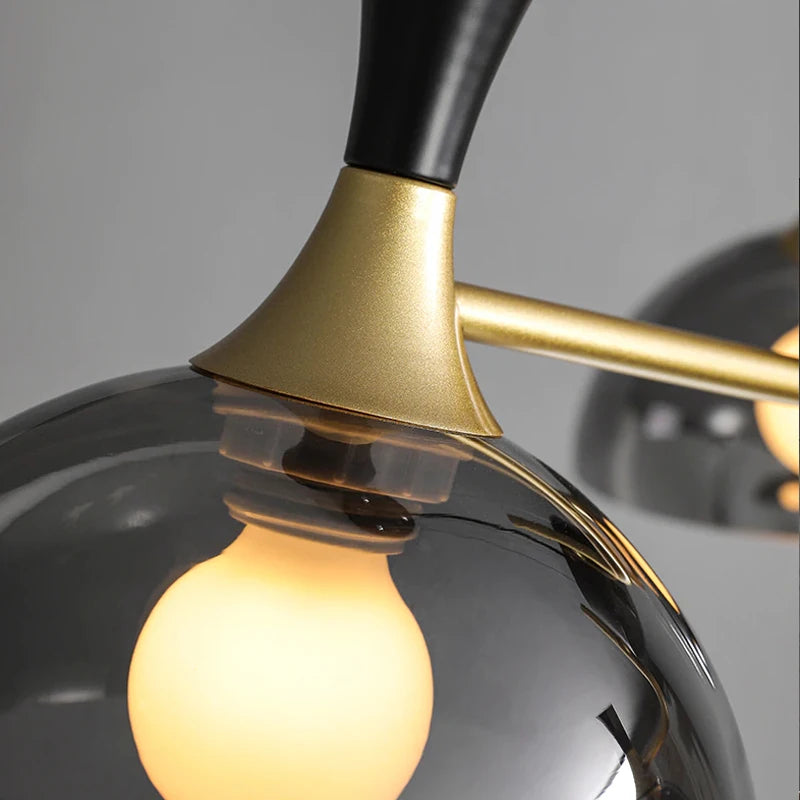 Grosvenor Black Glass LED Chandelier