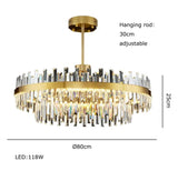 Crystal Amani Semi Flush Pendant