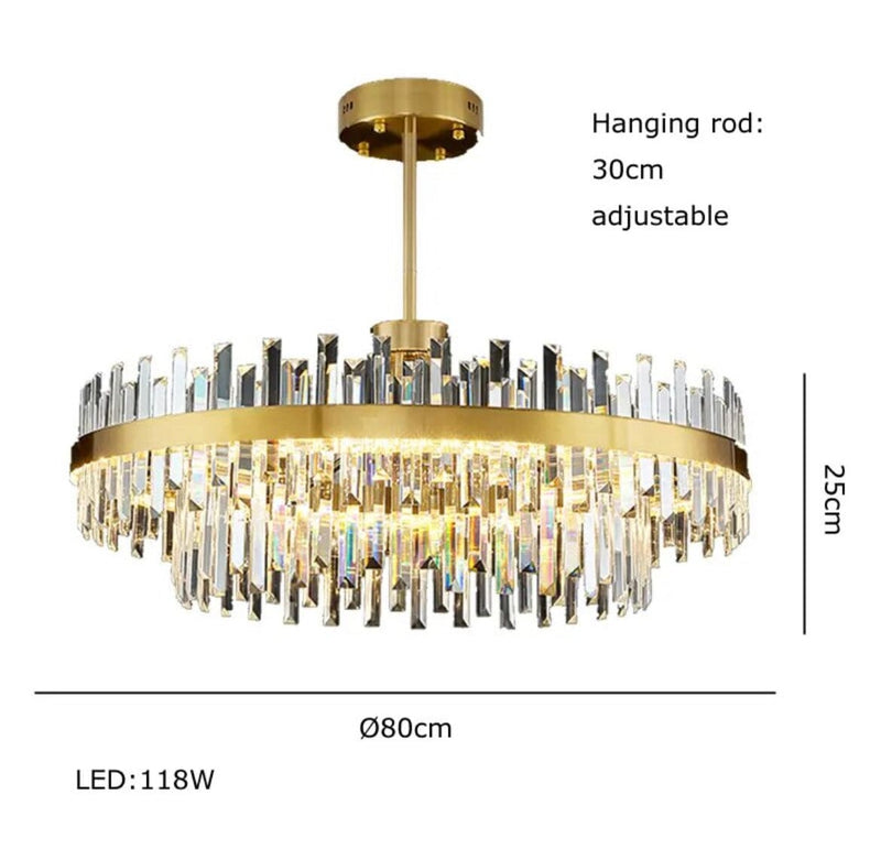 Crystal Amani Semi Flush Pendant