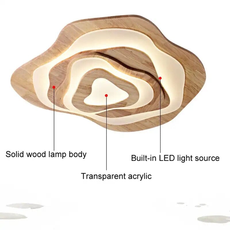 Modern Wooden LED Chandelier