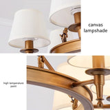 Copper Rustic Linen Multiple Head Chandeliers
