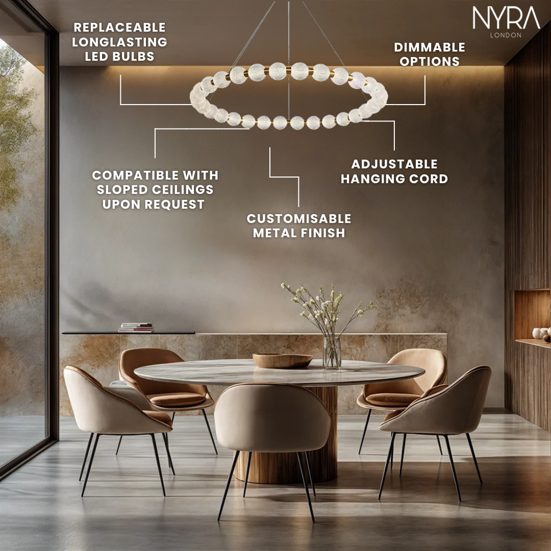 Acrylic Ball Ring Chandeliers - NYRALONDON