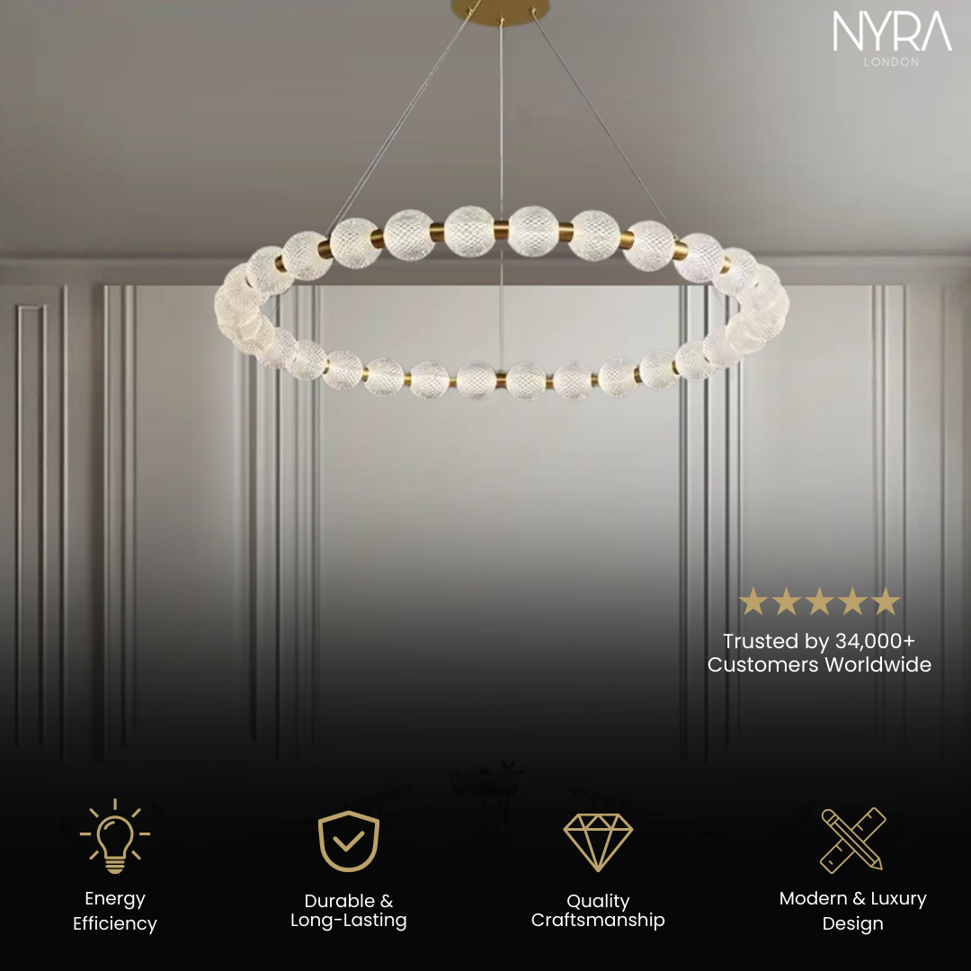 Acrylic Ball Ring Chandeliers - NYRALONDON