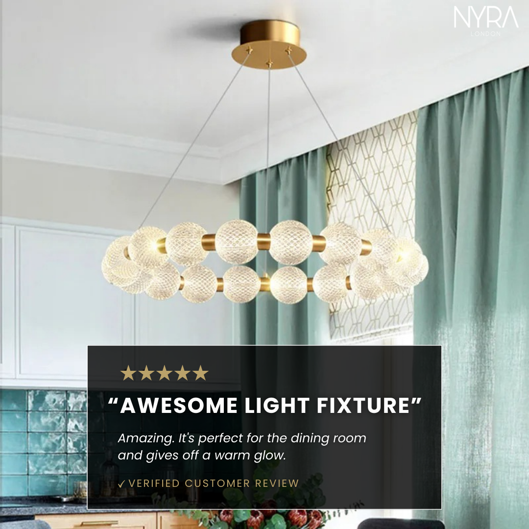 Acrylic Ball Ring Chandeliers - NYRALONDON