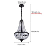 Luxury Crystal LED Waterdrop Empire Chandelier