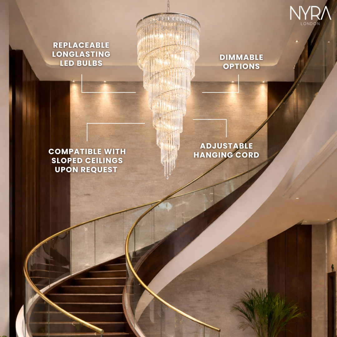 Ahmaad Spiral Crystal Chandelier (2)