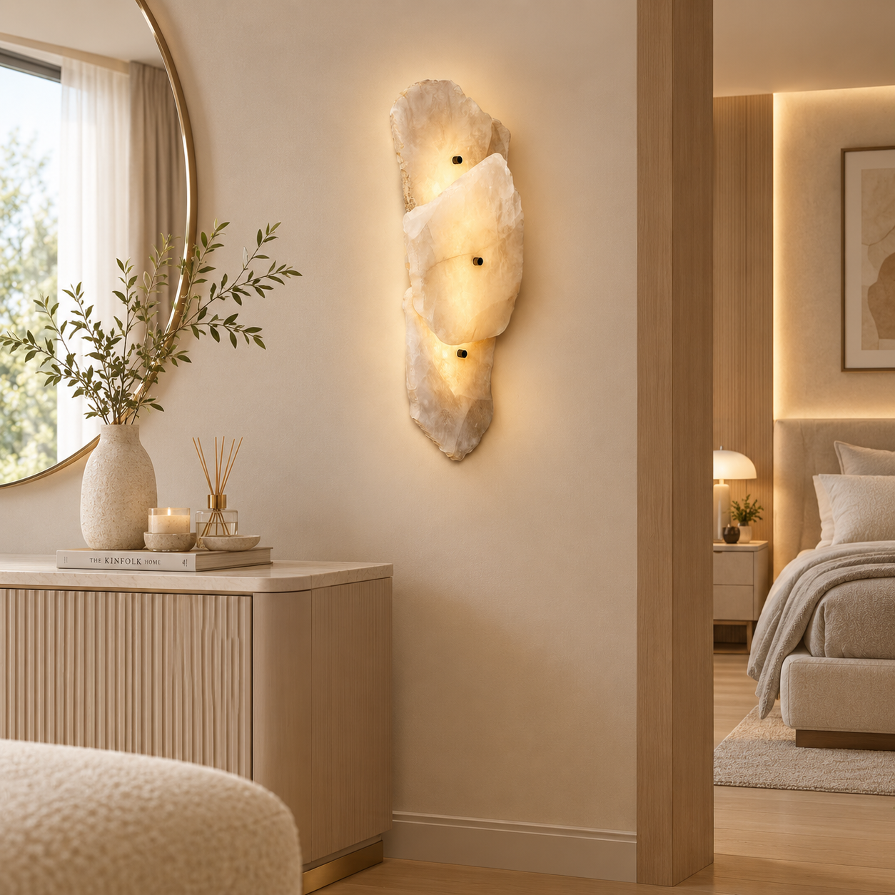 Quartzis Alabaste Stone Wall Lamp