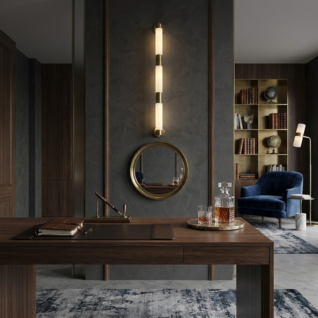 Alvessa Tube Alabaster Wall Lamp