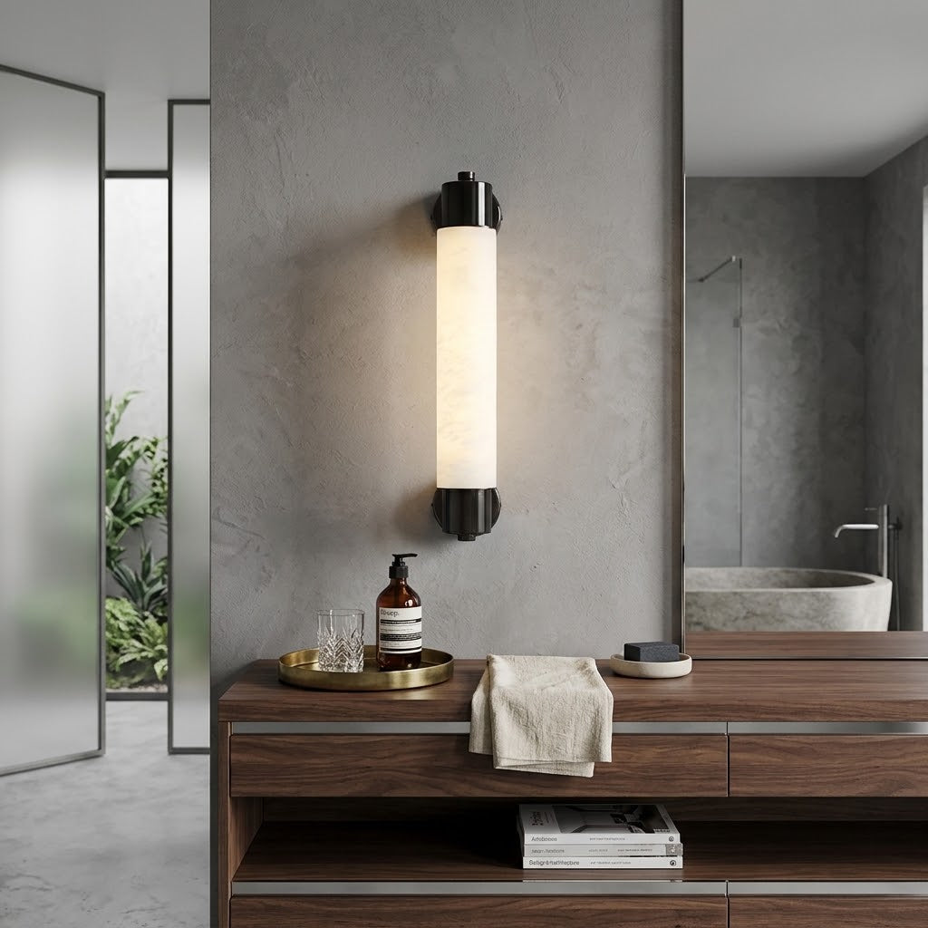 Alvessa Tube Alabaster Wall Lamp