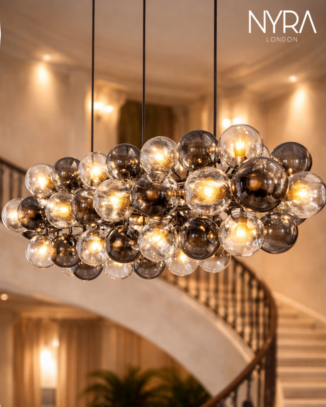 Astralis Glass Ball Chandelier