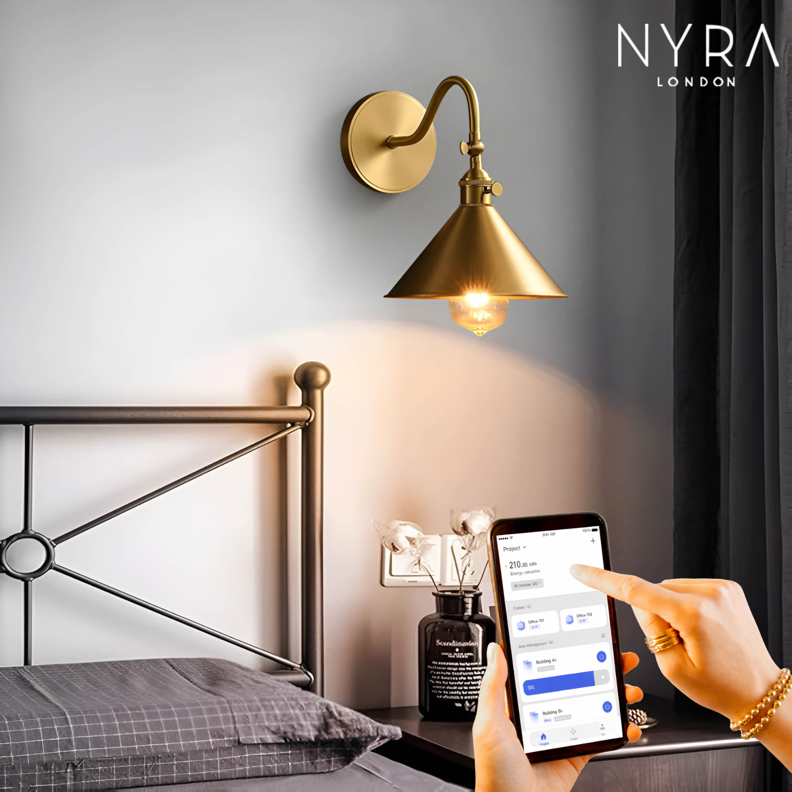 AuraGlow LED Wall Sconce