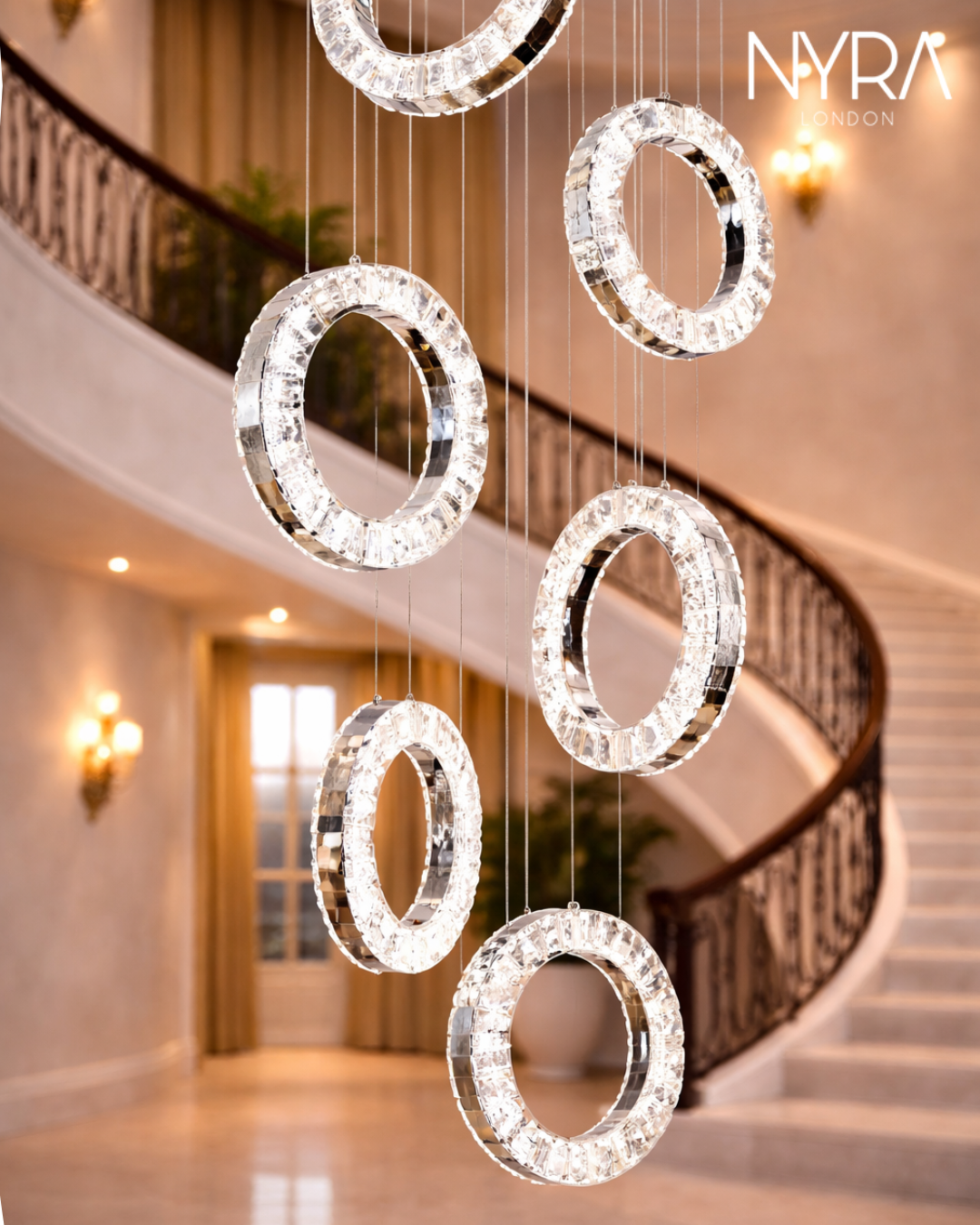 Belmont Staircase Ring Chandelier