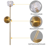 Ebony European Copper Crystal Wall Lights