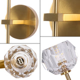 Ebony European Copper Crystal Wall Lights