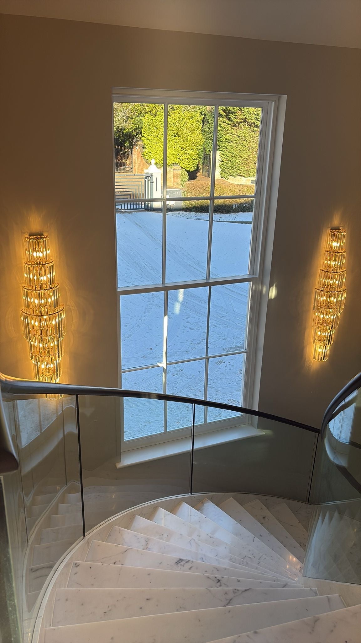 Opulent Pillar Crystal Wall Lamp
