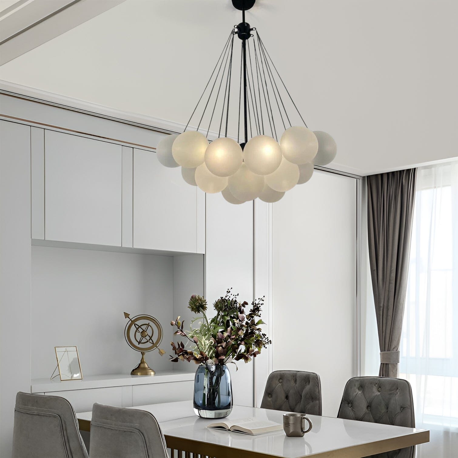 NYRA Frosted Ball Chandelier