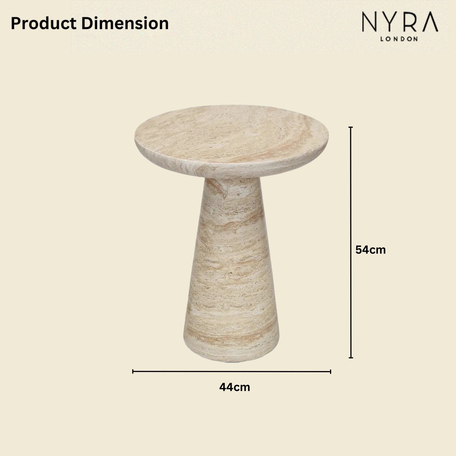 Calivo Travertine Side Table
