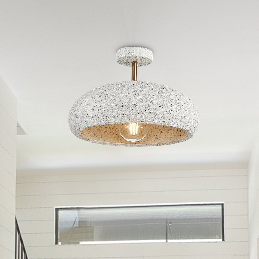 Speckled Stone Halo Ceiling Light