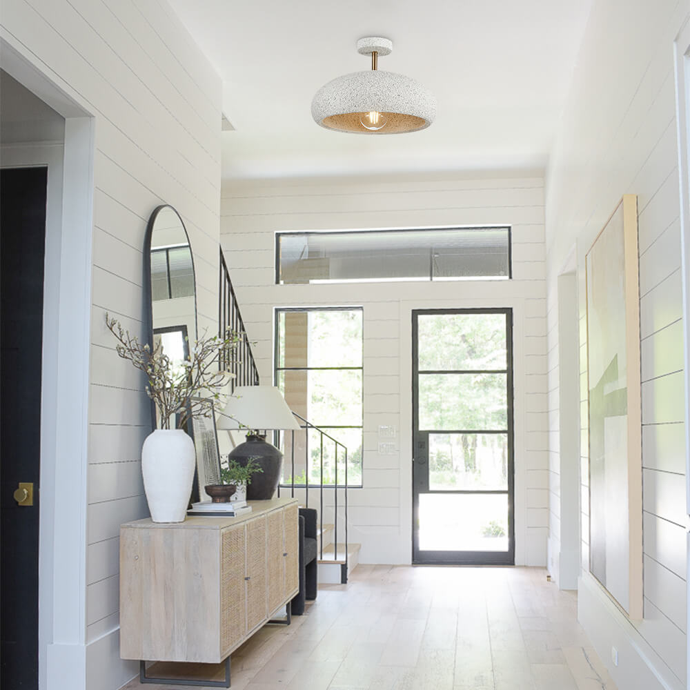Speckled Stone Halo Ceiling Light