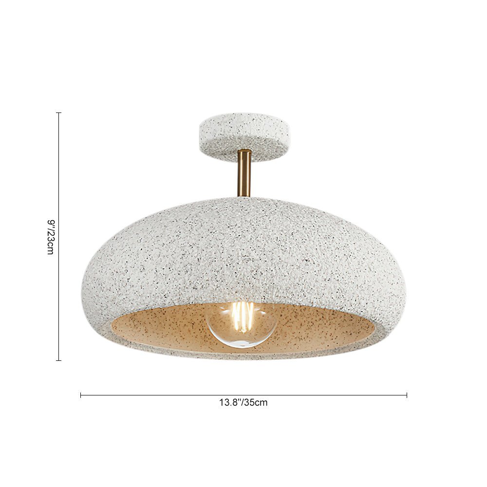 Speckled Stone Halo Ceiling Light