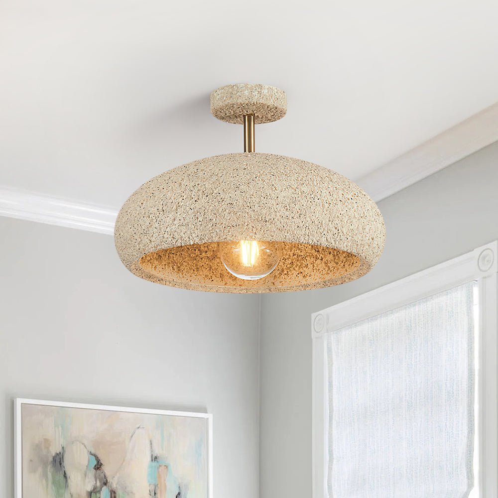 Speckled Stone Halo Ceiling Light