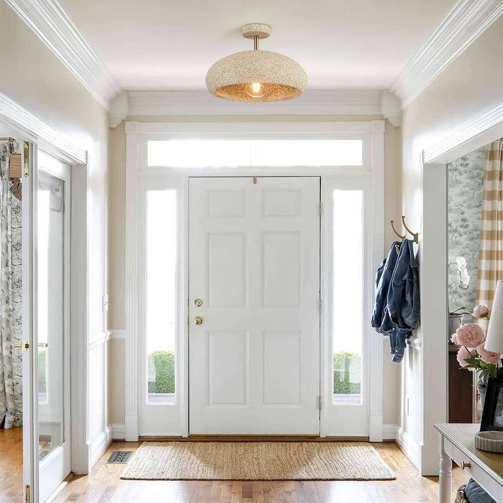 Speckled Stone Halo Ceiling Light