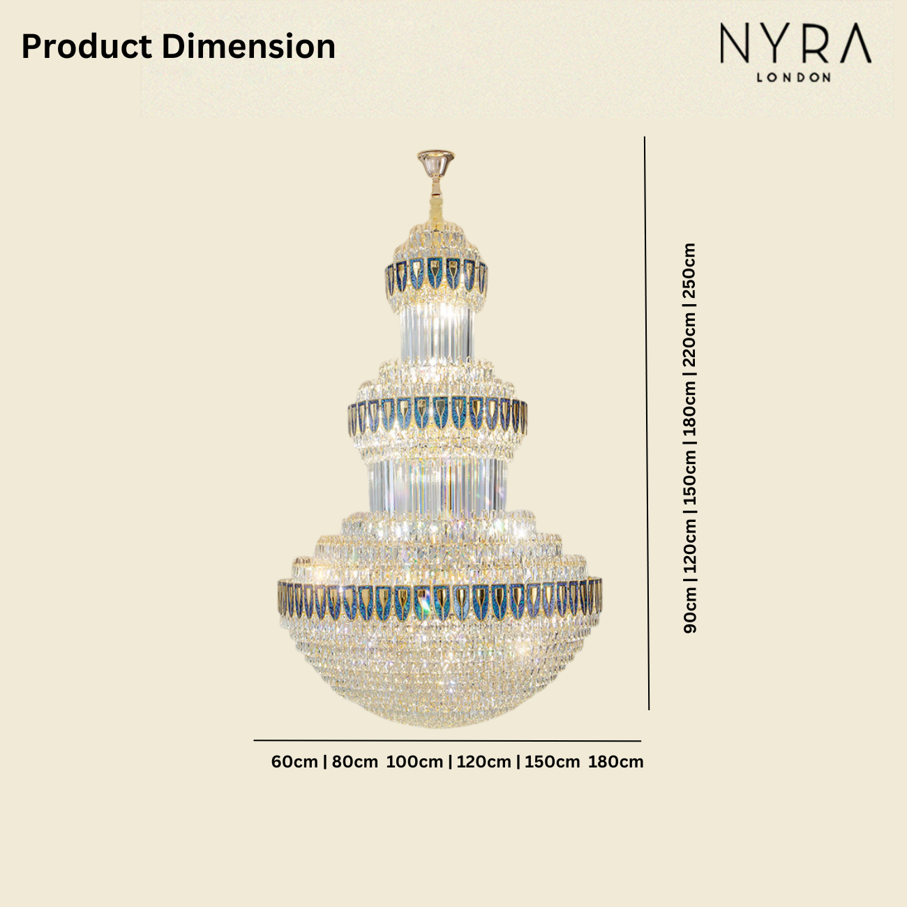 Oria Round Crystal Chandelier