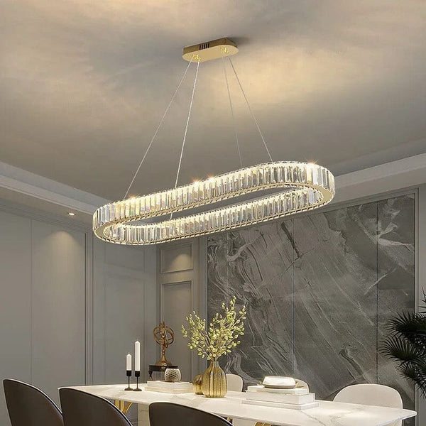 Tommy Crystal Oval Chandelier