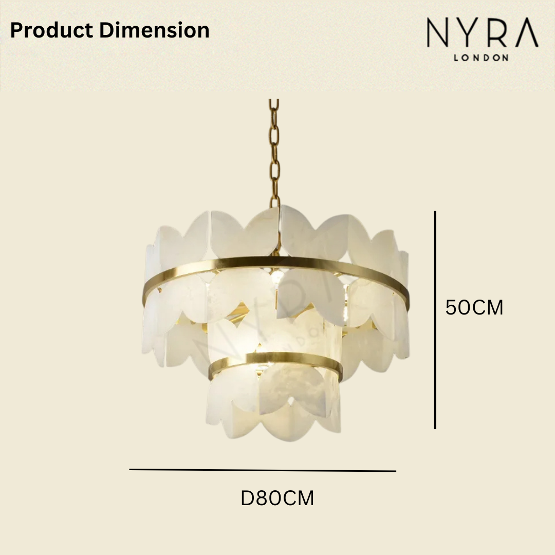 Zyra Alabaster Chandelier Light
