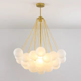 NYRA Frosted Glass Ball Chandelier