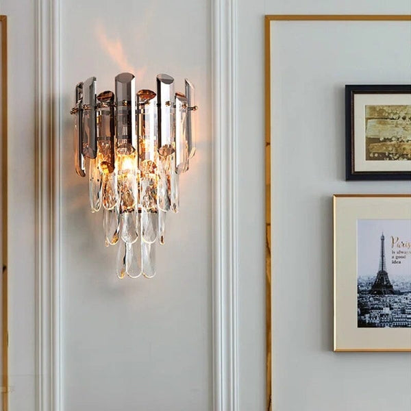 Elsie Two Tone Crystal Wall Lamp