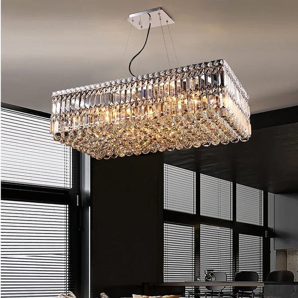 Jade Crystal Ceiling Chandeliers