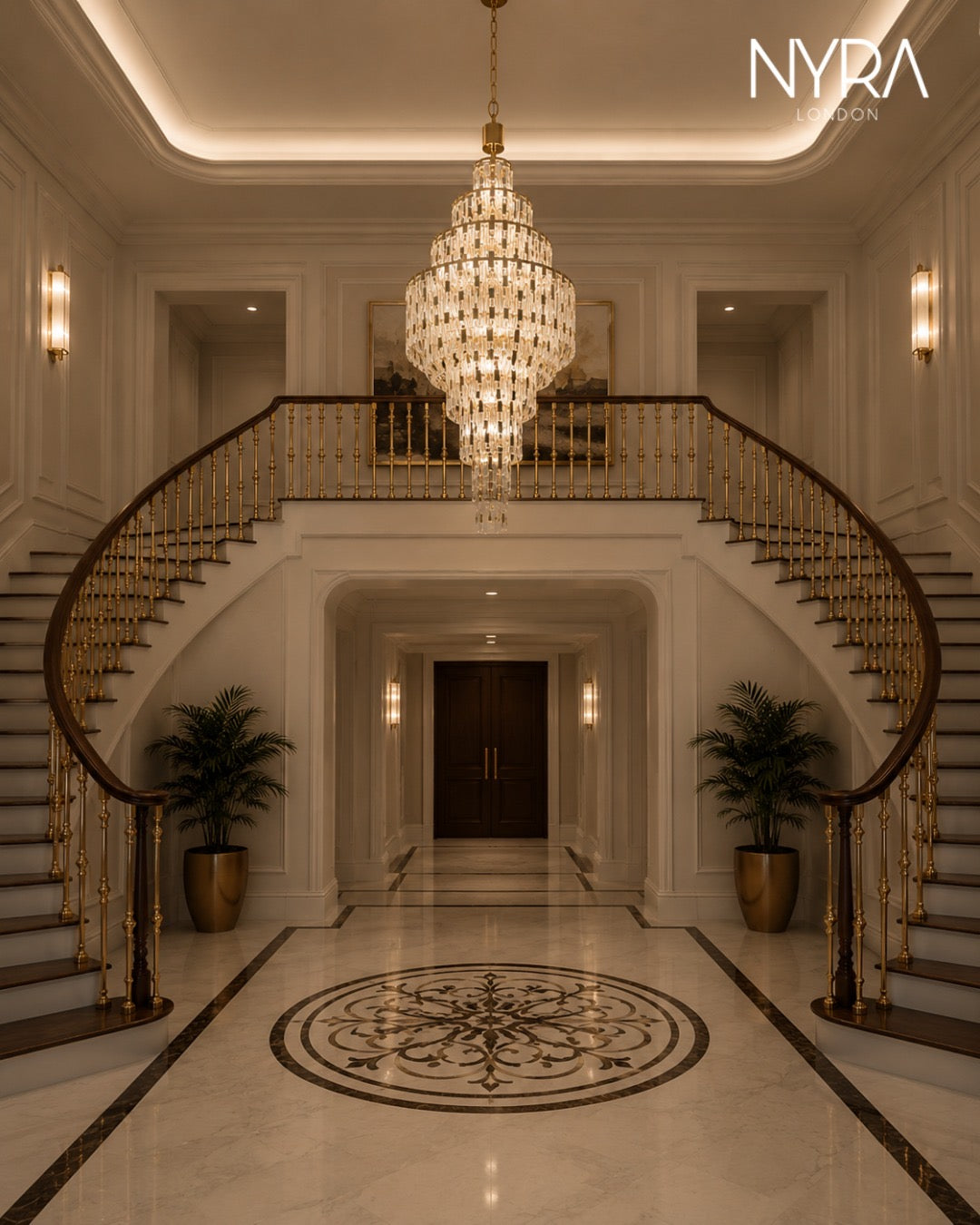 Rovix Multi-tiered Crystal Buckles Chandelier