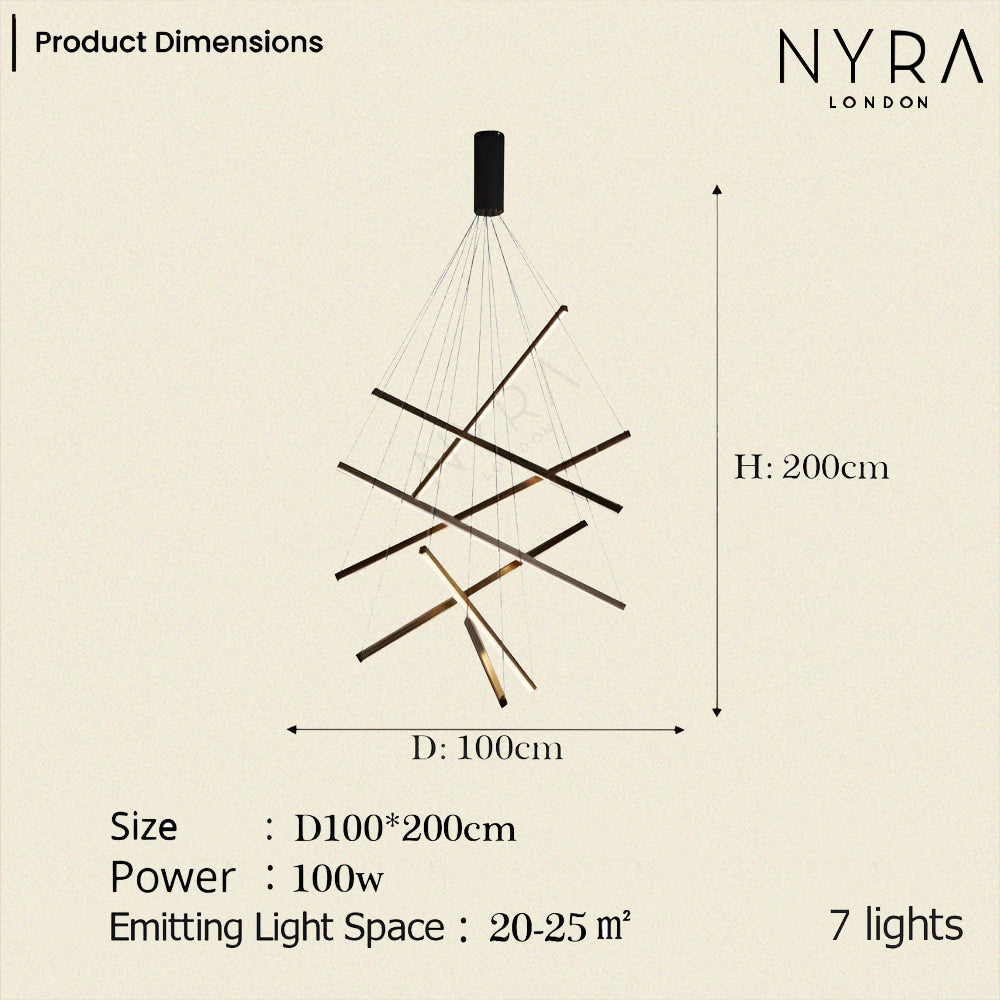 Modern Duplex Chandelier