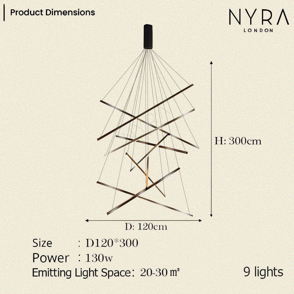 Modern Duplex Chandelier