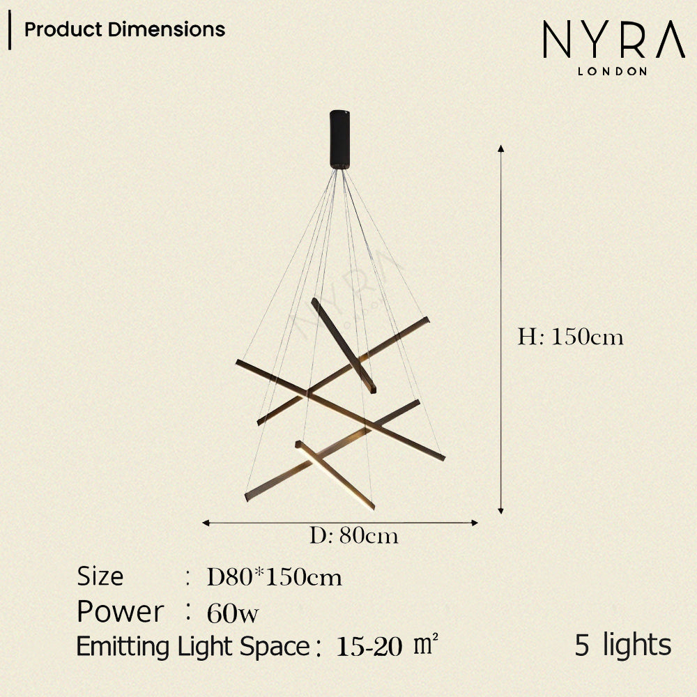 Modern Duplex Chandelier
