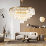 Modern Gemima Round Golden Crystal Chandelier