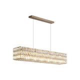NYRA Three Layer Rectangle Dining Table Chandelier