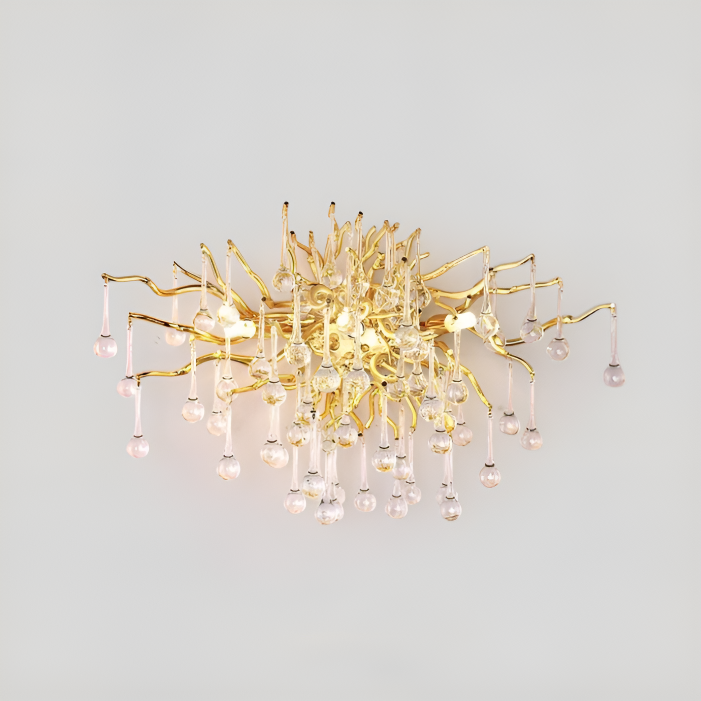 Eystra Crystal Gold Wall Lamp