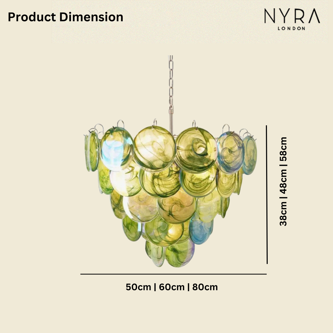 Ferano Multicolor Glass Pendant