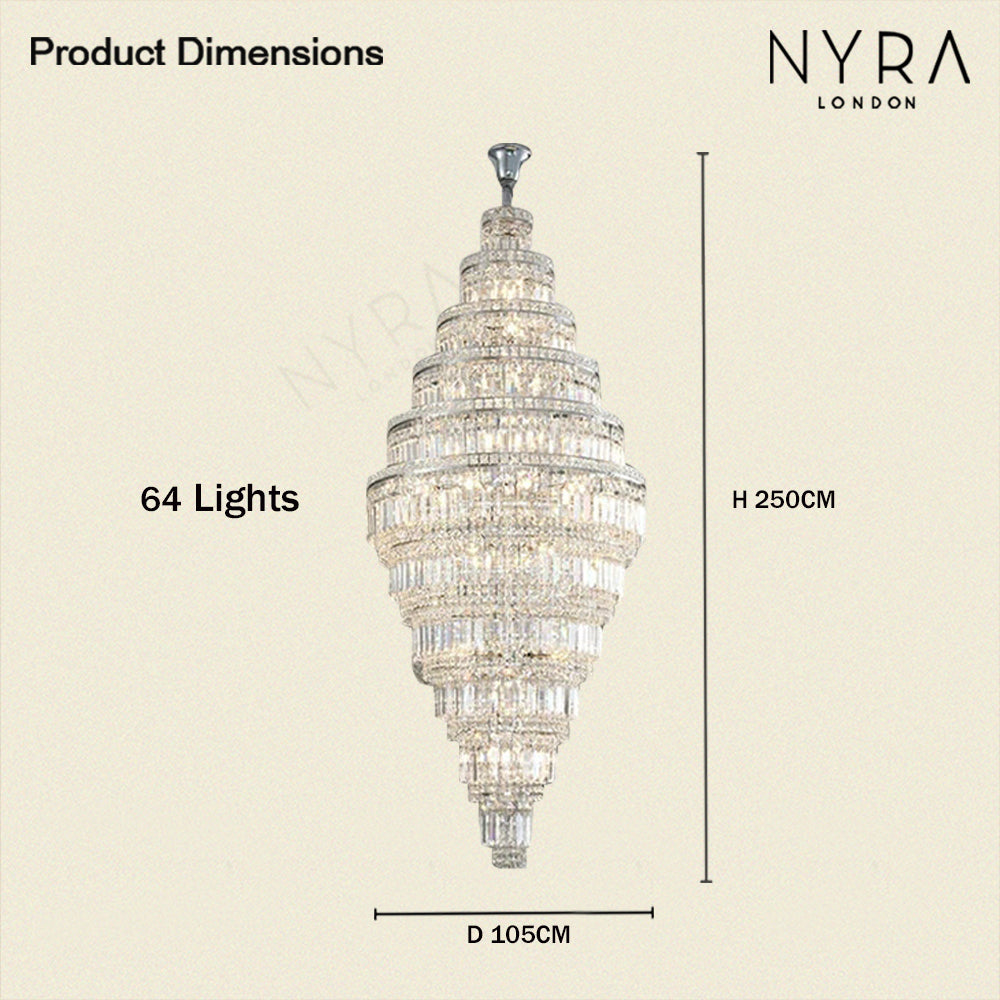 NYRA Chrome Foyer Staircase