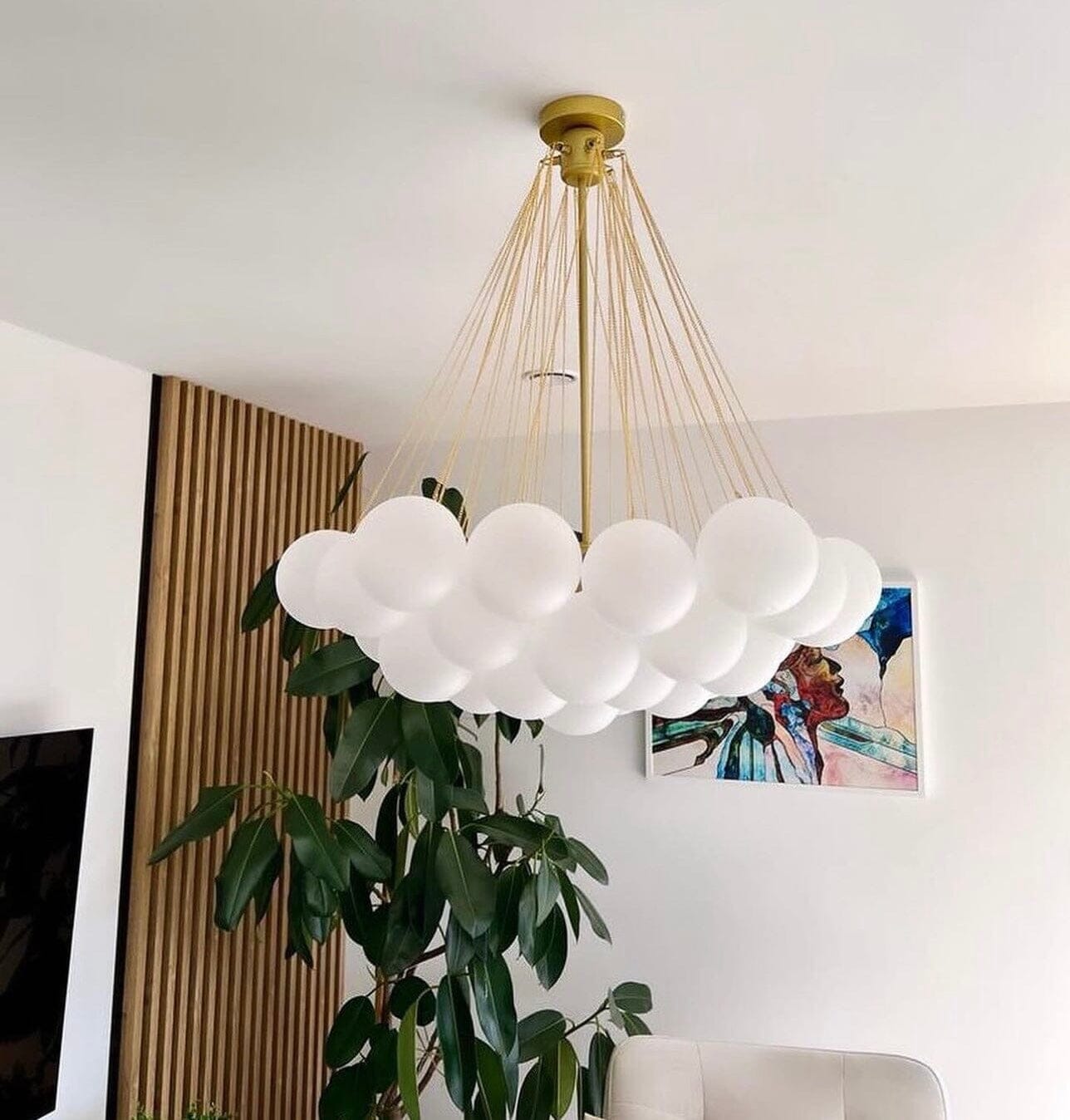 NYRA Frosted Ball Chandelier